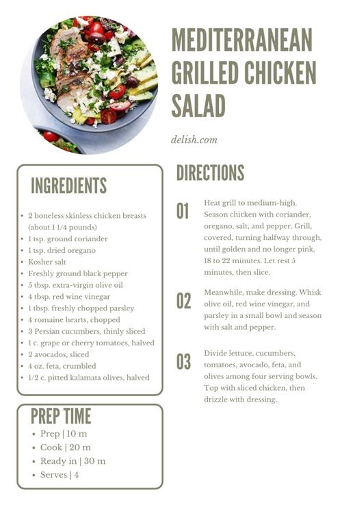Mediterranean Chicken Salad Recipe